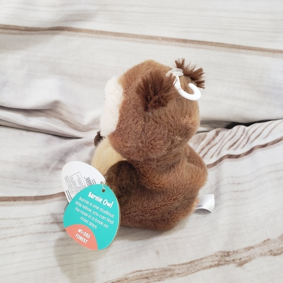 Aurora Palm Pals Barnie Brown Owl Beanbag Plush Toy With Tags 5 Inch 2022 - Picture 3 of 10